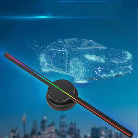 LED Holographic Projector with Luminous Sign Light for DIY Fan Screen Video Display - 3D Holiday Decoration